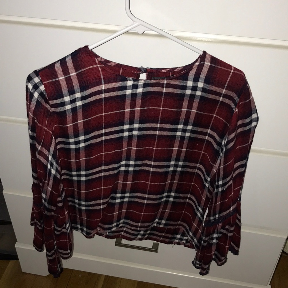 Plaid long sleeve shirt
